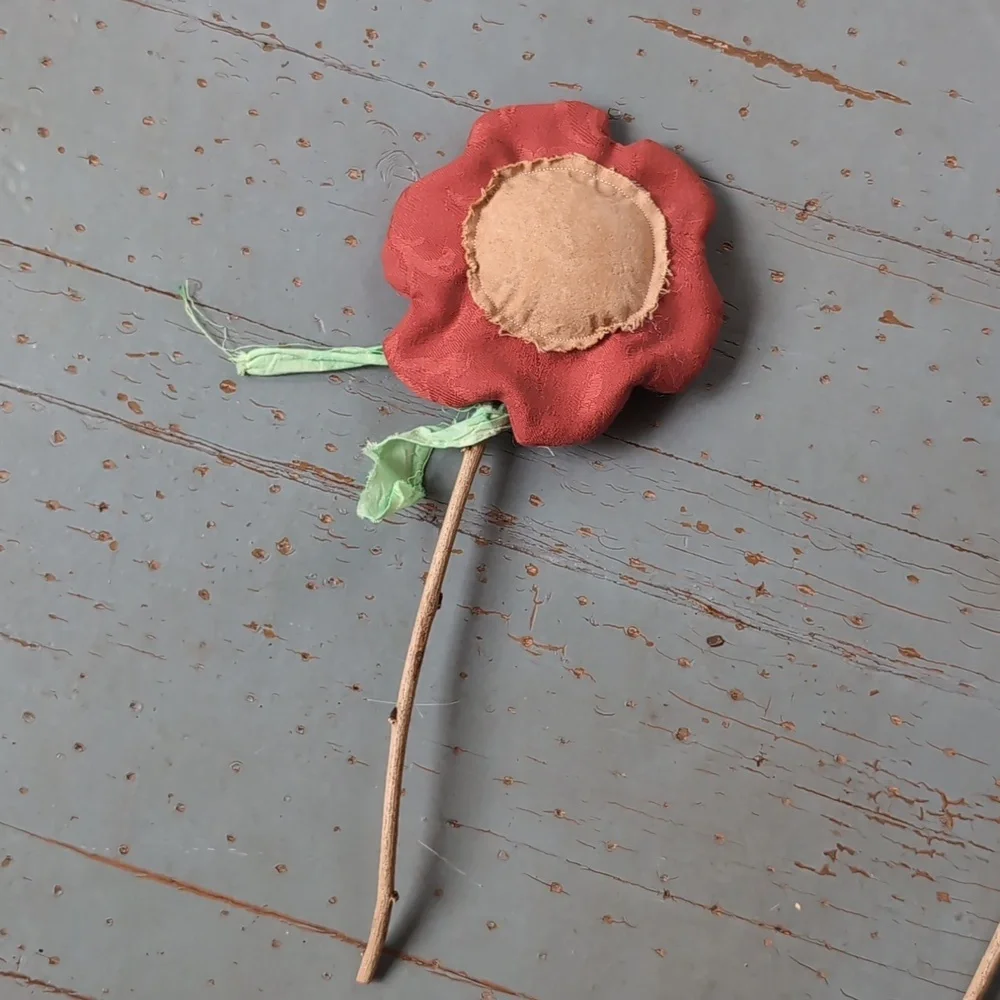 Handmade rustic farmhouse patchwork flower decor